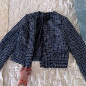 Banana Republic Blue Tweed Jacket